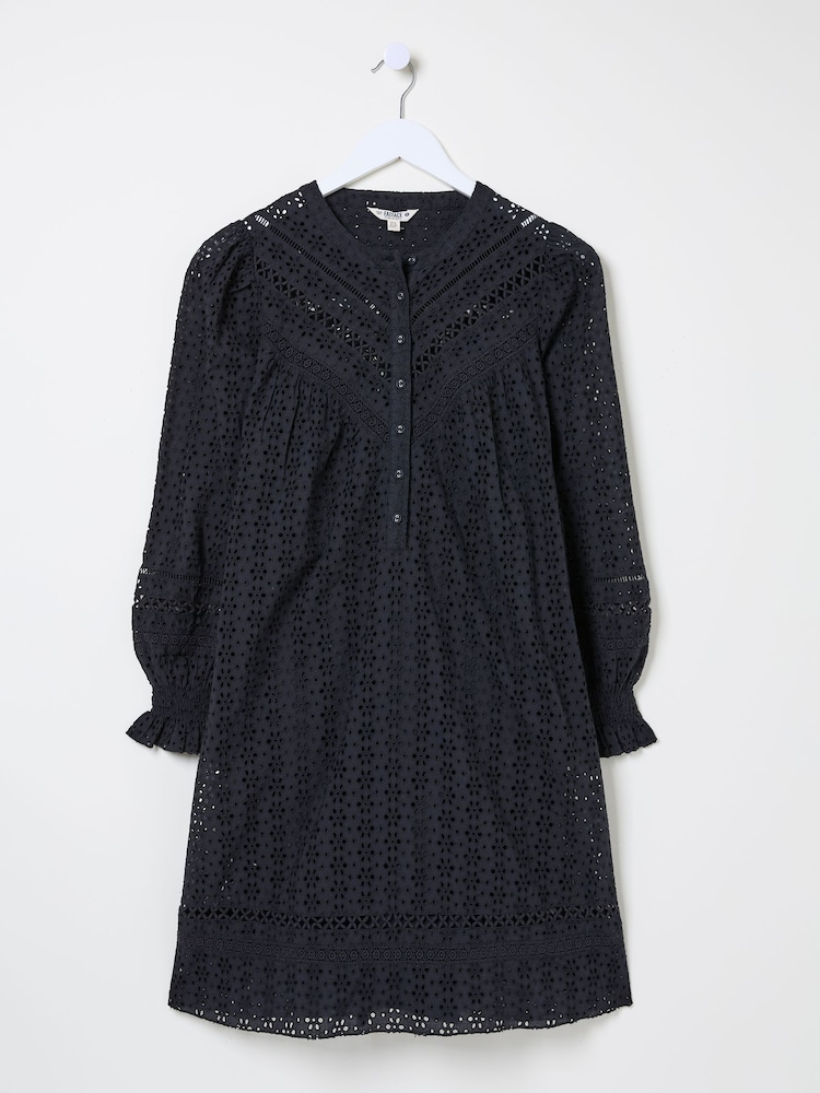 FatFace Black 100% Cotton Brody Detail Dress - Image 8 of 8