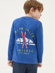FatFace Cobalt Blue Ski T-Shirt - Image 2 of 6