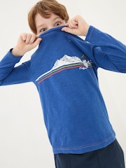 FatFace Cobalt Blue Ski T-Shirt - Image 3 of 6
