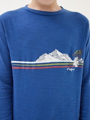 FatFace Cobalt Blue Ski T-Shirt - Image 4 of 6