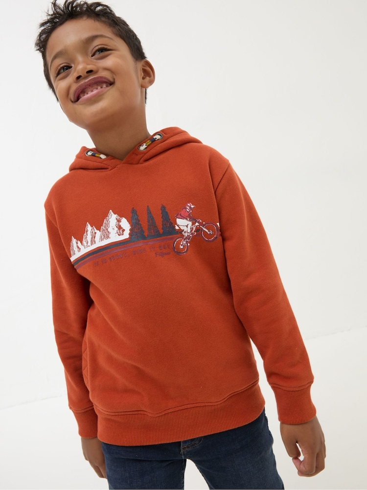 FatFace Orange Graphic Hoodie - Image 1 of 5 FatFace Orange Graphic Hoodie - Image 1 of 5