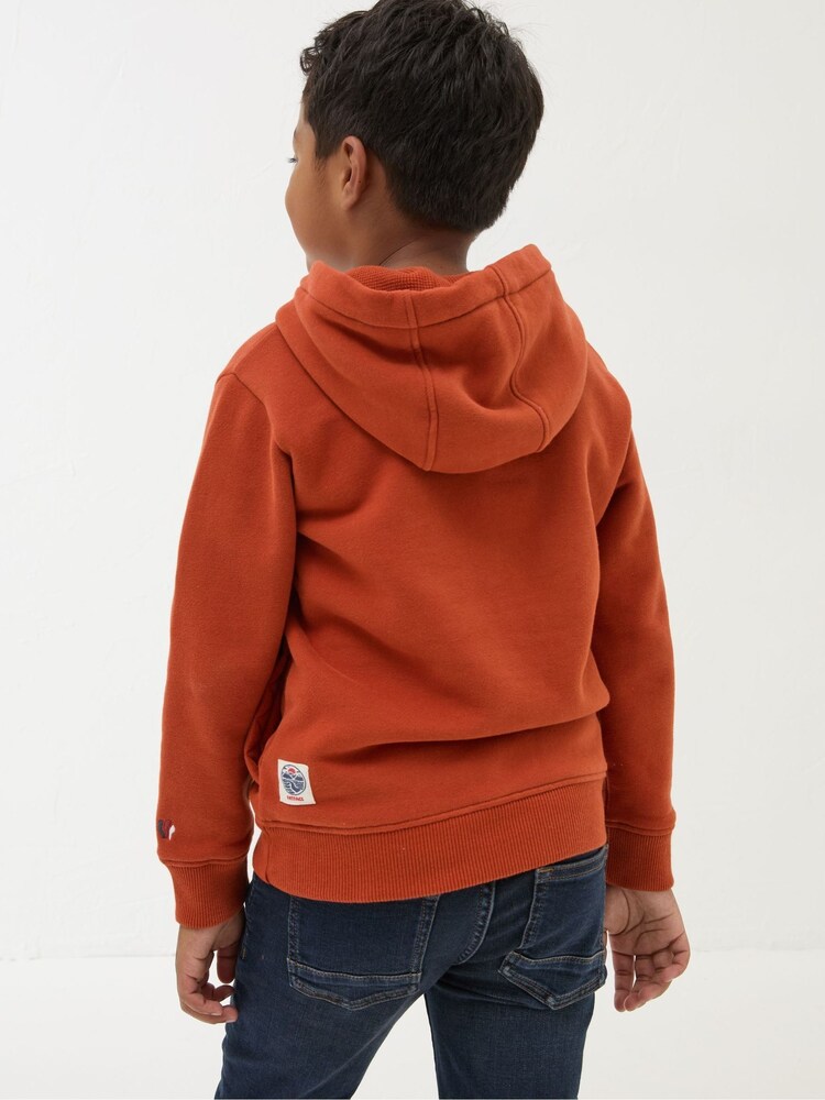 FatFace Orange Graphic Hoodie - Image 2 of 5 FatFace Orange Graphic Hoodie - Image 2 of 5