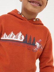 FatFace Orange Graphic Hoodie - Image 3 of 5