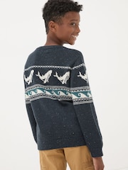 FatFace Navy Shelter Wilson the Whale Jumper - Image 3 of 6