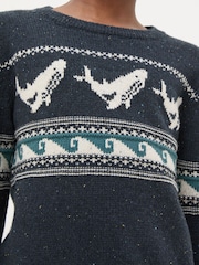 FatFace Navy Shelter Wilson the Whale Jumper - Image 5 of 6