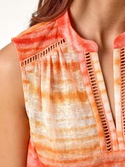 Roman Orange Tie Dye Print Top - Image 5 of 5