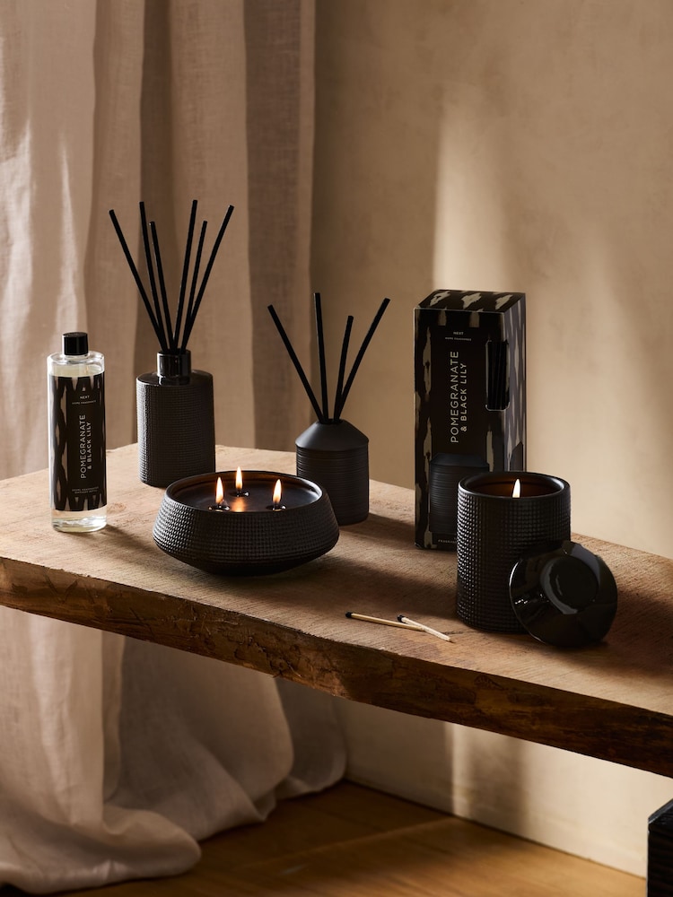 Pomegranate and Black Lily 100ml Fragranced Reed Diffuser - Image 2 of 6