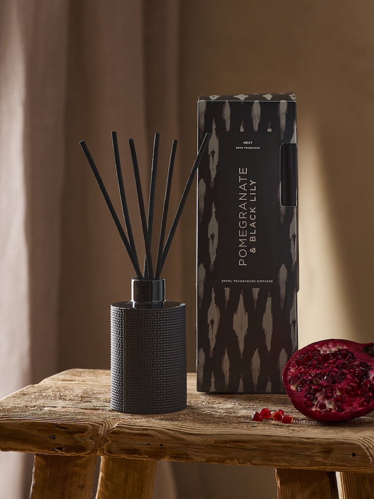 Pomegranate and Black Lily 200ml Fragranced Reed Diffuser - Image 1 of 5