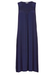 Nora Rose Blue Lace Detail Jersey Midi Nightdress - Image 4 of 4