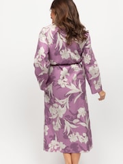 Nora Rose Pink Long Sleeve Jersey Dressing Gown - Image 2 of 3