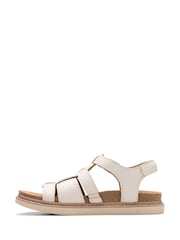 Clarks Cream Leather Arwell Sun Sandals - Image 4 of 7