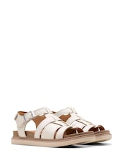 Clarks Cream Leather Arwell Sun Sandals - Image 7 of 7