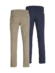 Песочный/темно-синий - JACK & JONES Chino Trousers 2 Pack - Image 2 of 7