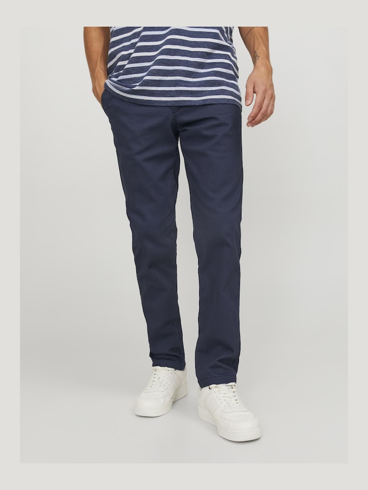 JACK & JONES Stone/Navy Chino Trousers 2 Pack - Image 4 of 7