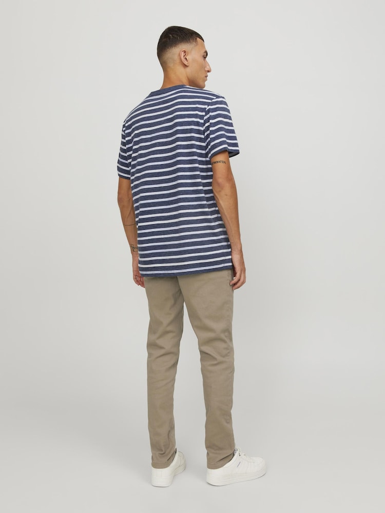 JACK & JONES Stone/Navy Chino Trousers 2 Pack - Image 6 of 7
