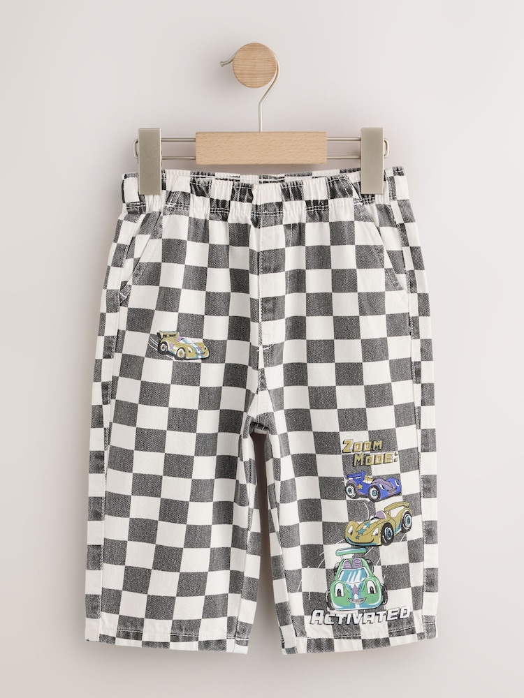 Check Pull On Wide Trousers (3mths-7yrs) - Image 1 of 4 Check Pull On Wide Trousers (3mths-7yrs) - Image 1 of 4