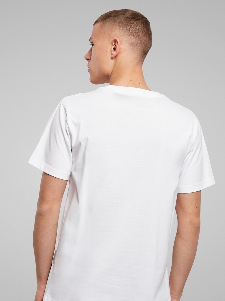 All + Every White Mens 100% Cotton Peanuts Tie Dye Logo T-Shirt - Image 2 of 4
