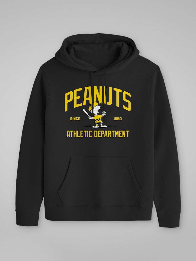 All + Every Black Mens Peanuts Athletic Department Charlie Hoodie - Image 3 of 4
