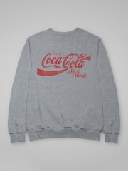 All + Every Grey Mens Coca Cola The Real Thing Sweatshirt - Image 3 of 4