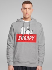 All + Every Grey Mens Peanuts Block Text Hoodie - Image 1 of 4