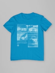 All + Every Blue Mens 100% Cotton Volkswagen T1 Campervan 1967 Shots T-Shirt - Image 3 of 4