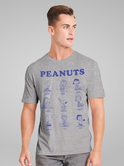 All + Every Grey Mens Peanuts Character Sketches T-Shirt - Image 1 of 4