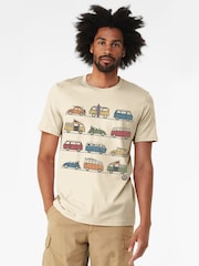 All + Every Natural Mens 100% Cotton Official Volkswagen Vans And Beetles T-Shirt - Image 2 of 3