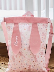 My 1st Years Personalised Pink Bunny Print Drawstring Bag - Image 4 of 6
