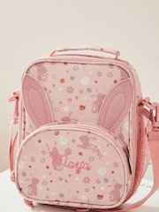 My 1st Years Personalised Pink Bunny With Ears Lunch Bag - Image 1 of 5