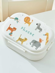 My 1st Years Personalised Safari Design White Lunchbox - Image 1 of 3