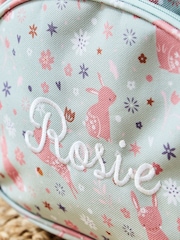 My 1st Years Personalised Sage Bunny Print Medium Grab Handle Backpack - Image 2 of 5