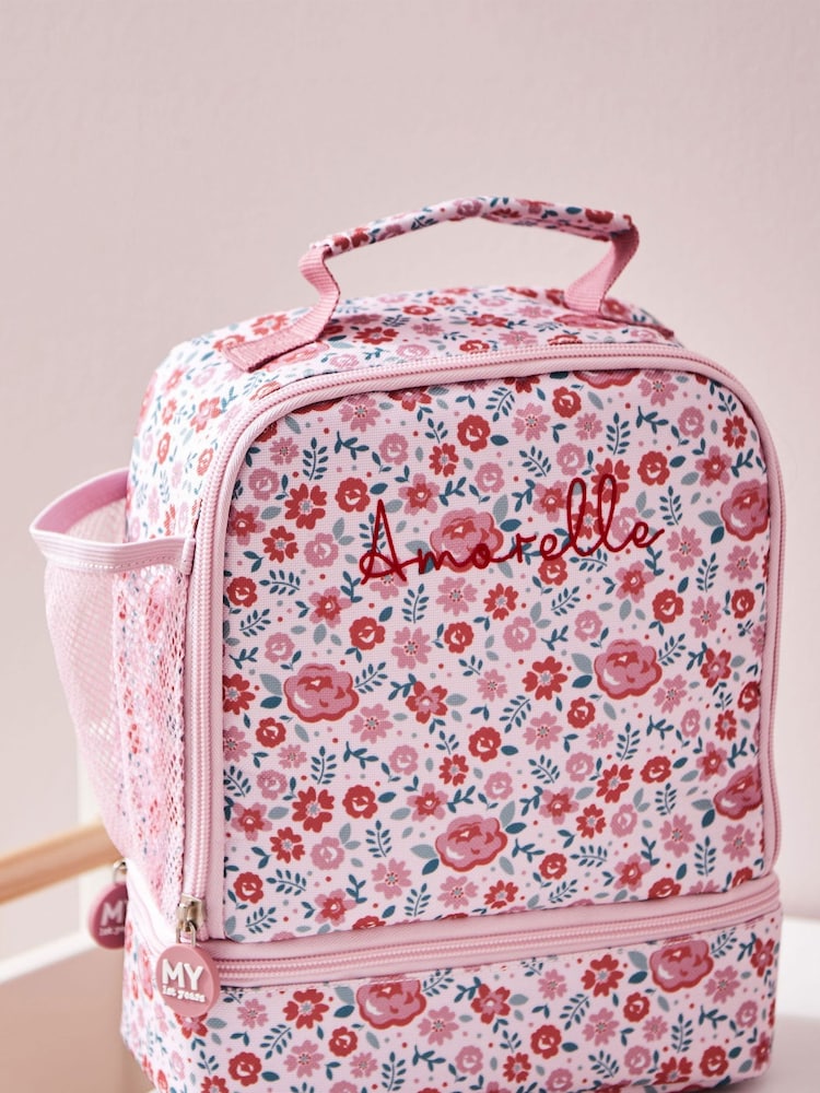 My 1st Years Personalised Floral Design Lunch Bag with Compartment - Image 1 of 5 My 1st Years Personalised Floral Design Lunch Bag with Compartment - Image 1 of 5