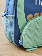 My 1st Years Medium Blue Personalised Dinosaur Print Backpack - Image 2 of 6