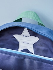 My 1st Years Medium Blue Personalised Dinosaur Print Backpack - Image 3 of 6