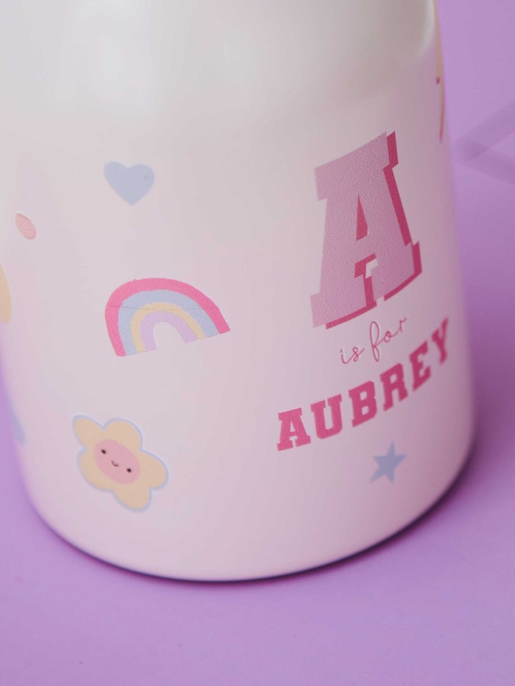 Personalised Pink Initial Water Bottle - Image 2 of 5