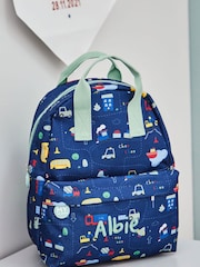 My 1st Years Personalised On The Move Print Grab Handle Backpack - Image 1 of 5
