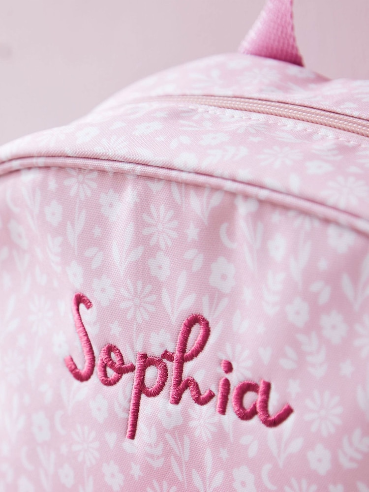 My 1st Years Personalised Pink Unicorn Face Medium Backpack - Image 2 of 5