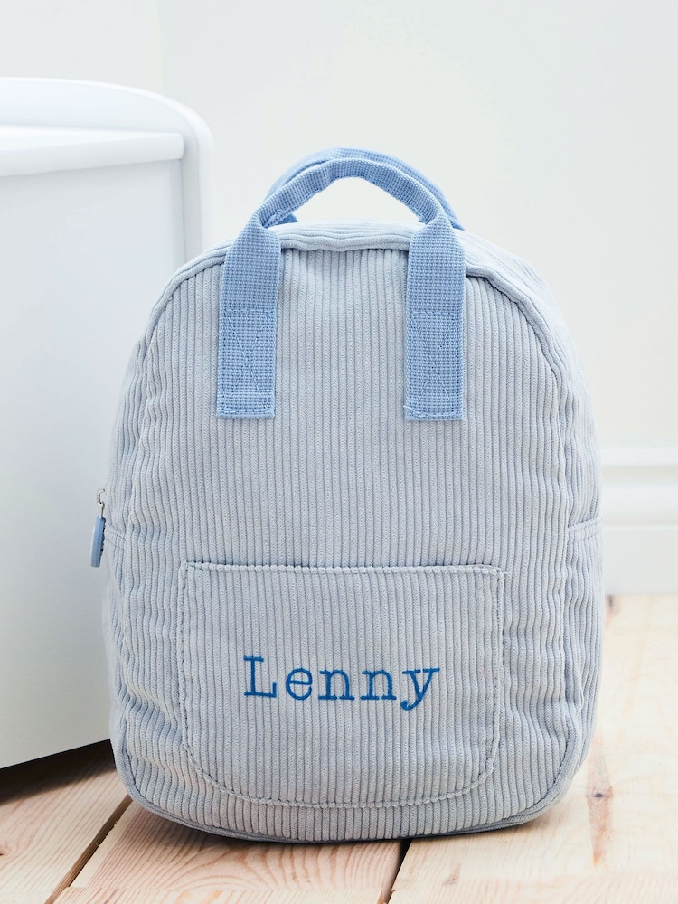 My 1st Years Personalised Blue Cord Mini Backpack - Image 1 of 5