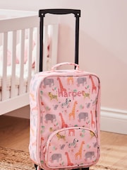 My 1st Years Personalised Pink Safari Design Suitcase - Image 1 of 5