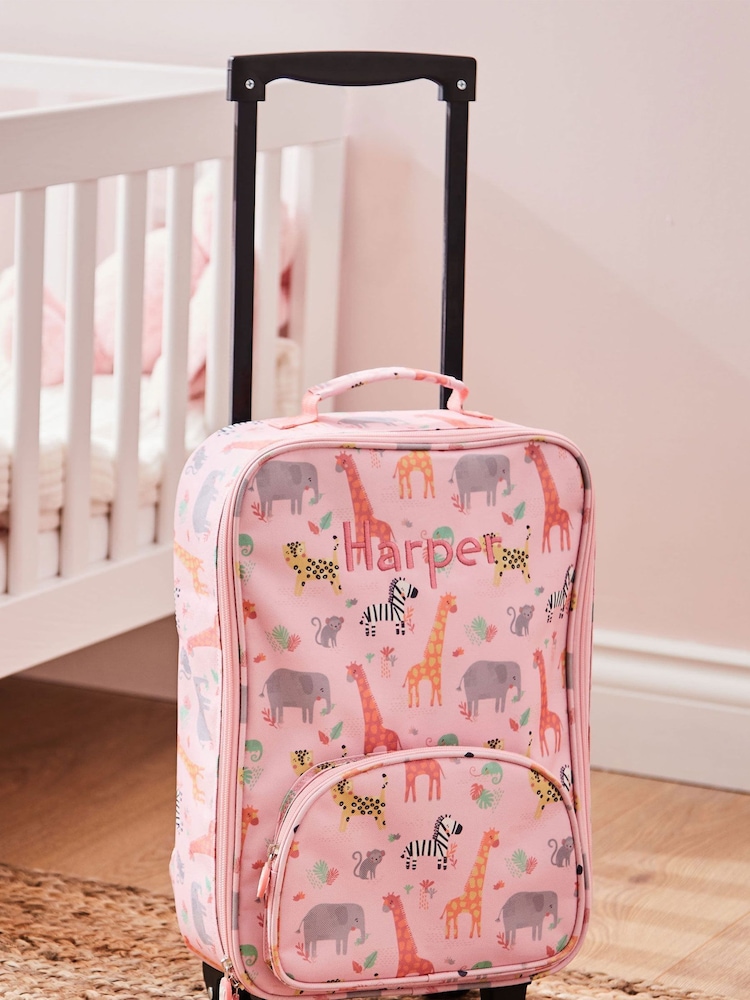 My 1st Years Personalised Pink Safari Design Suitcase - Image 1 of 5