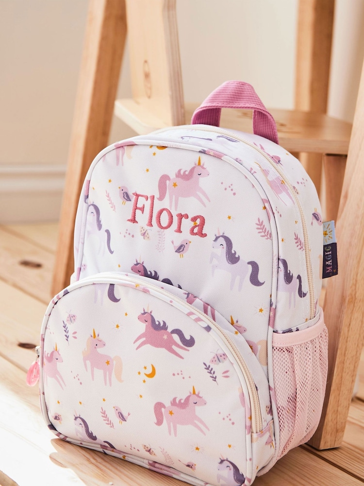 My 1st Years Personalised Unicorn Print Mini Backpack - Image 1 of 6