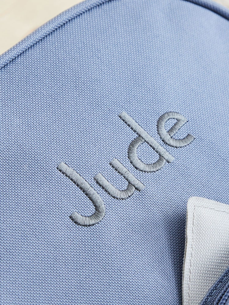 Personalised Blue Dinosaur Face Mini Backpack - Image 2 of 6