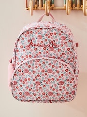 My 1st Years Personalised Pink Ditsy Print Medium Grab Handle Backpack - Image 1 of 6