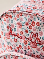 My 1st Years Personalised Pink Ditsy Print Medium Grab Handle Backpack - Image 2 of 6