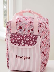 My 1st Years Personalised Pink Floral Medium Backpack With Grab Handle - Image 1 of 6