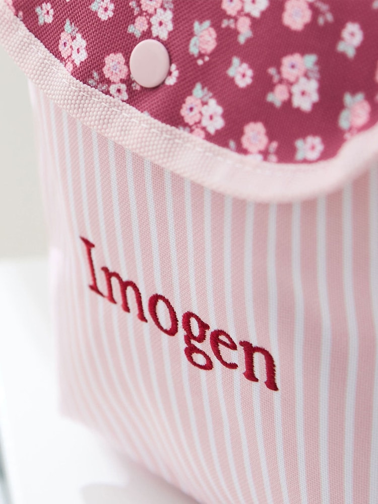 My 1st Years Personalised Pink Floral Medium Backpack With Grab Handle - Image 2 of 6