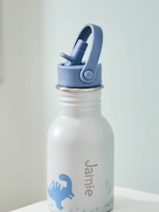 My 1st Years Personalised Grey Dinosaur Print Water Bottle - Image 1 of 5