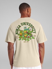 All + Every Natural Mens 100% Cotton Teenage Mutant Ninja Turtles University T-Shirt - Image 1 of 5