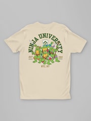All + Every Natural Mens 100% Cotton Teenage Mutant Ninja Turtles University T-Shirt - Image 4 of 5