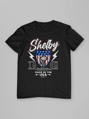 All + Every Black Mens 100% Cotton Shelby 1962 Made In The USA T-Shirt - Image 3 of 4